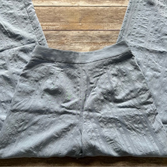 Club Monaco Sonyah Pants Light Blue High Waisted Side Slits Sz 6 Lightweight - Picture 6 of 9